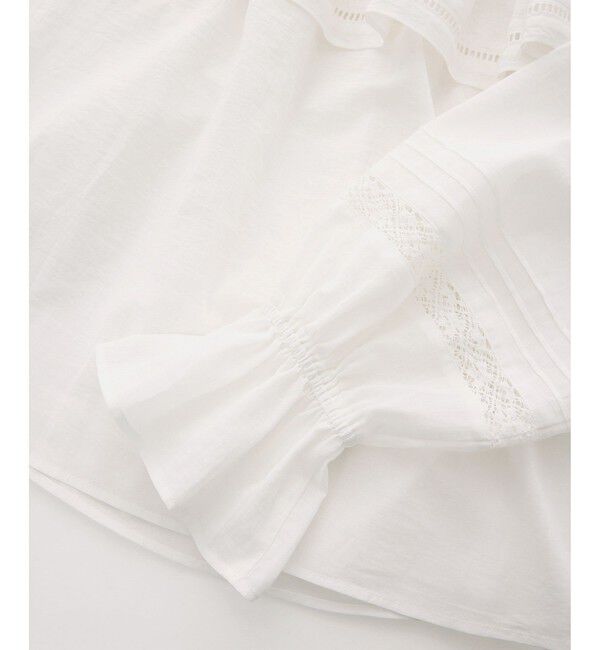 Rope&rsquo;Picnic「お着軽シャツシリーズ コットンボイルレース使いオフショルブラウス/接触冷感・通気性」|シャツ・ブラウス|