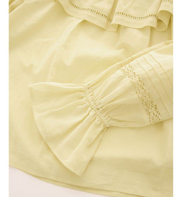 Rope&rsquo;Picnic「お着軽シャツシリーズ コットンボイルレース使いオフショルブラウス/接触冷感・通気性」|シャツ・ブラウス|