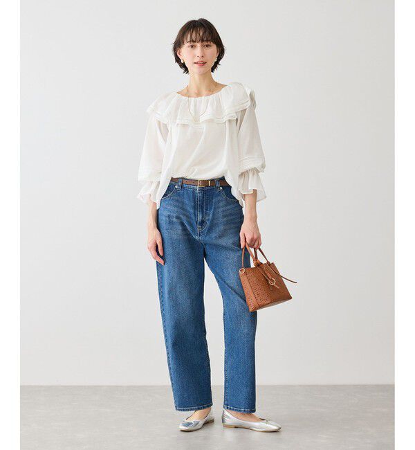 Rope&rsquo;Picnic「お着軽シャツシリーズ コットンボイルレース使いオフショルブラウス/接触冷感・通気性」|シャツ・ブラウス|