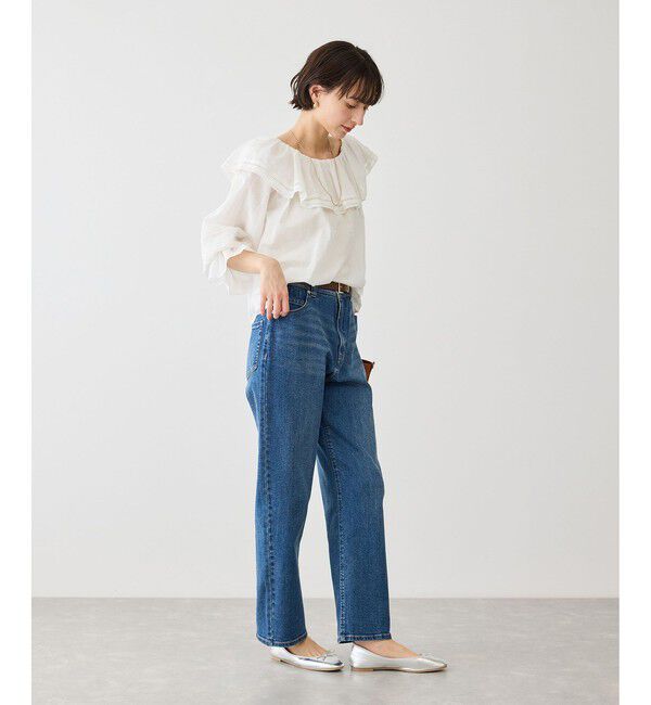 Rope&rsquo;Picnic「お着軽シャツシリーズ コットンボイルレース使いオフショルブラウス/接触冷感・通気性」|シャツ・ブラウス|