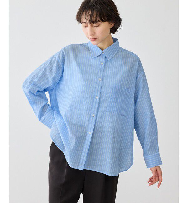 Rope&rsquo;Picnic「お着軽シャツシリーズ コットンボイル2WAYカシュクールシャツ/接触冷感・通気性」|シャツ・ブラウス|