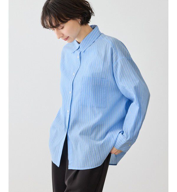 Rope&rsquo;Picnic「お着軽シャツシリーズ コットンボイル2WAYカシュクールシャツ/接触冷感・通気性」|シャツ・ブラウス|