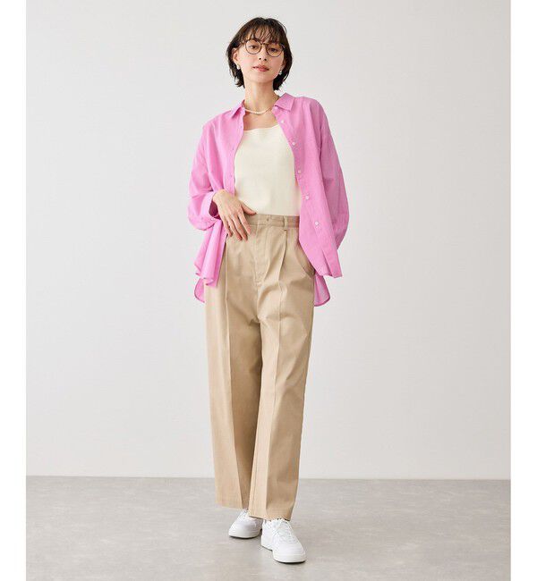 Rope&rsquo;Picnic「お着軽シャツシリーズ コットンボイル2WAYカシュクールシャツ/接触冷感・通気性」|シャツ・ブラウス|