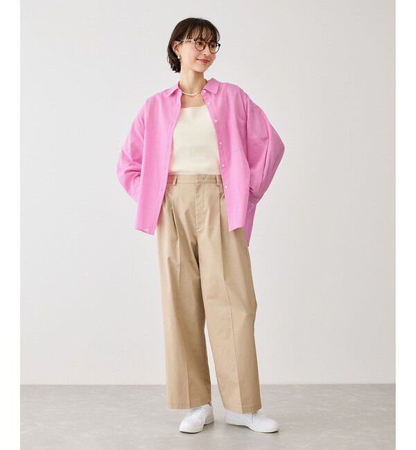 Rope&rsquo;Picnic「お着軽シャツシリーズ コットンボイル2WAYカシュクールシャツ/接触冷感・通気性」|シャツ・ブラウス|