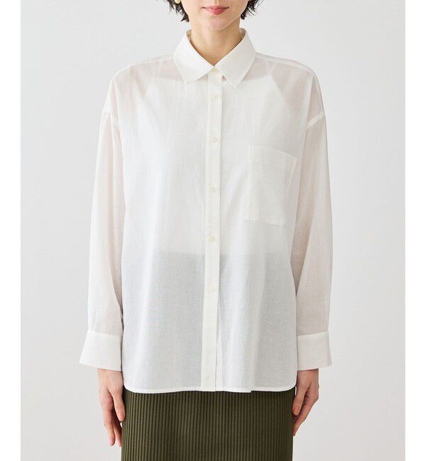 Rope&rsquo;Picnic「お着軽シャツシリーズ コットンボイル2WAYカシュクールシャツ/接触冷感・通気性」|シャツ・ブラウス|