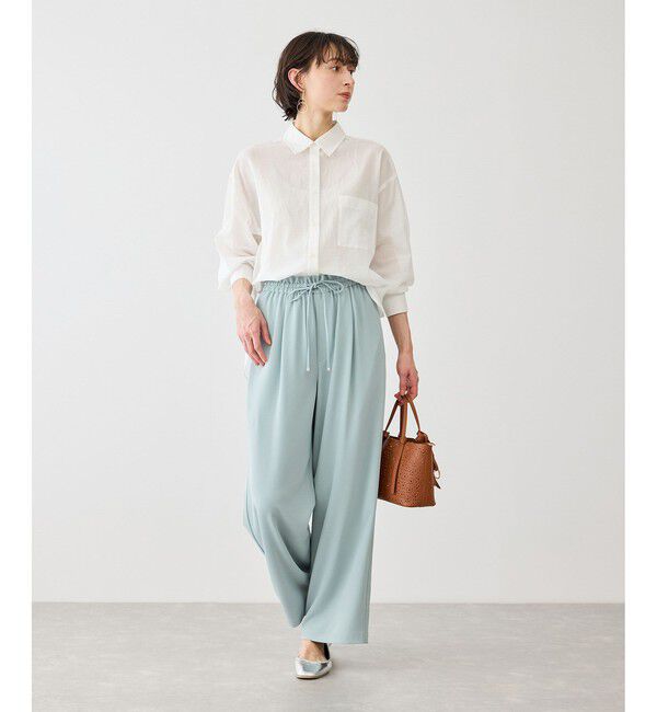 Rope&rsquo;Picnic「お着軽シャツシリーズ コットンボイル2WAYカシュクールシャツ/接触冷感・通気性」|シャツ・ブラウス|