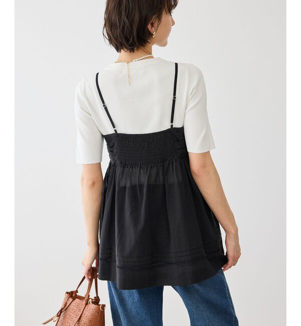 Rope&rsquo;Picnic「お着軽シャツシリーズ コットンボイルキャミソールブラウス/接触冷感・通気性」|シャツ・ブラウス|