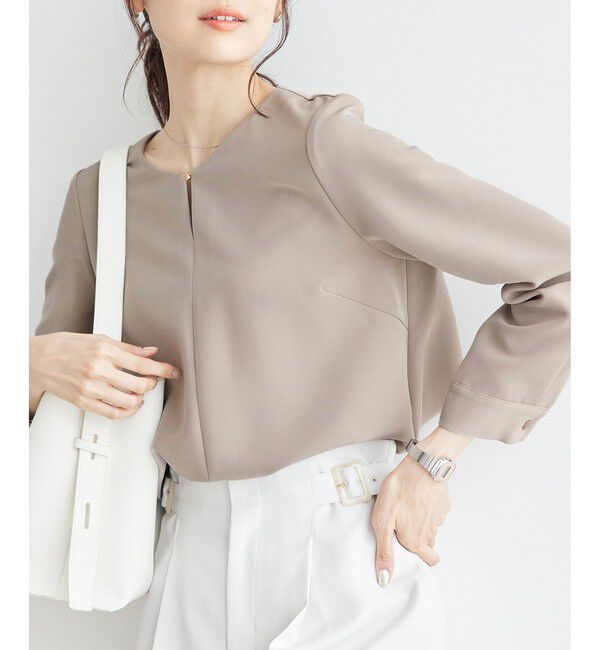 Rope&rsquo;Picnic「360&deg;ウルトラストレッチ フロントホックブラウス/2WAY」|シャツ・ブラウス|キャメル系(26)