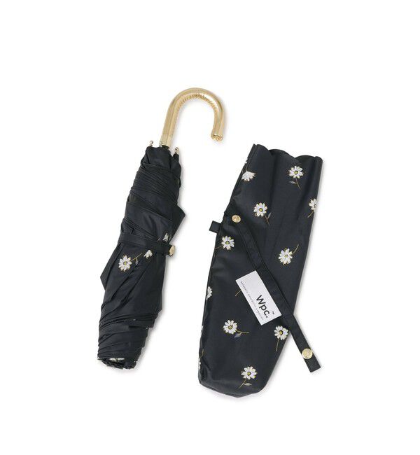 ROPE PICNIC PASSAGE「【Wpc.】遮光ゴールドラインマーガレットmini折りたたみ傘/晴雨兼用・UVカット」|傘|