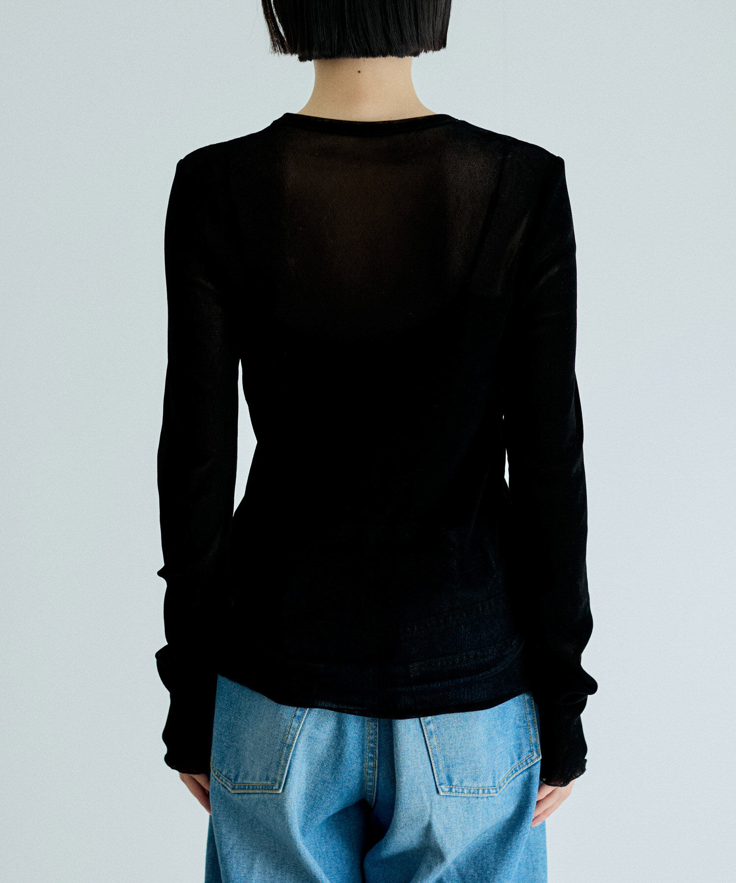 ADAM ET ROPE'「【洗える】クルーネックフロッキープリントプルオーバー」|Tシャツ・カットソー|