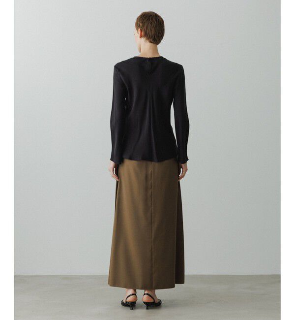 ADAM ET ROPE'「【EMOELLE】ウォッシャブルキュプラブラウス」|シャツ・ブラウス|