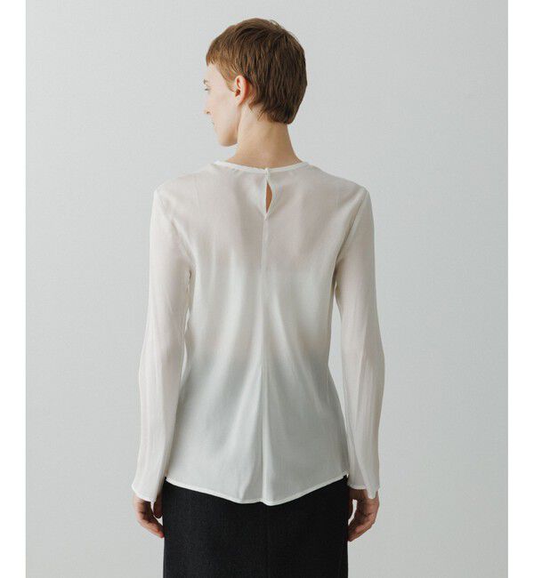 ADAM ET ROPE'「【EMOELLE】ウォッシャブルキュプラブラウス」|シャツ・ブラウス|