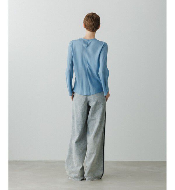 ADAM ET ROPE'「【EMOELLE】ウォッシャブルキュプラブラウス」|シャツ・ブラウス|