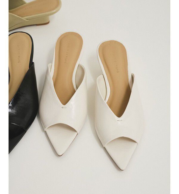 ADAM ET ROPE'「ポインテッドウェッジミュール」|サンダル|オフホワイト(15)