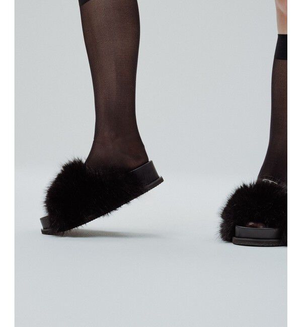 ADAM ET ROPE'「ボリュームファーサンダル」|サンダル|