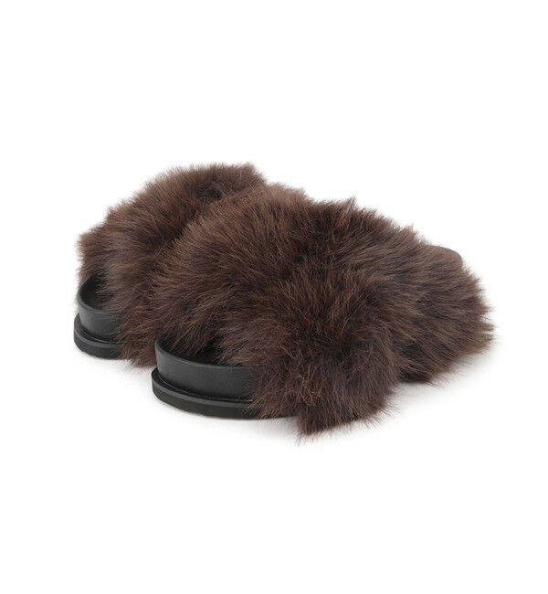 ADAM ET ROPE'「ボリュームファーサンダル」|サンダル|