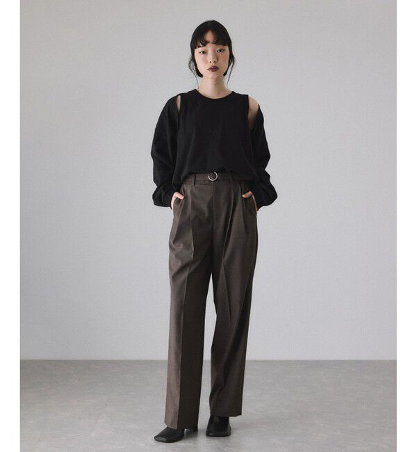 ADAM ET ROPE'「カスタマイズスリーブミニ裏毛トップス」|Tシャツ・カットソー|