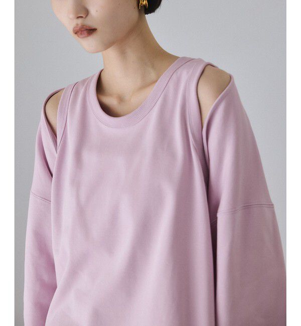 ADAM ET ROPE'「カスタマイズスリーブミニ裏毛トップス」|Tシャツ・カットソー|