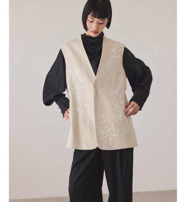 ADAM ET ROPE'「エンブロイダリージレ」|ベスト・ジレ|