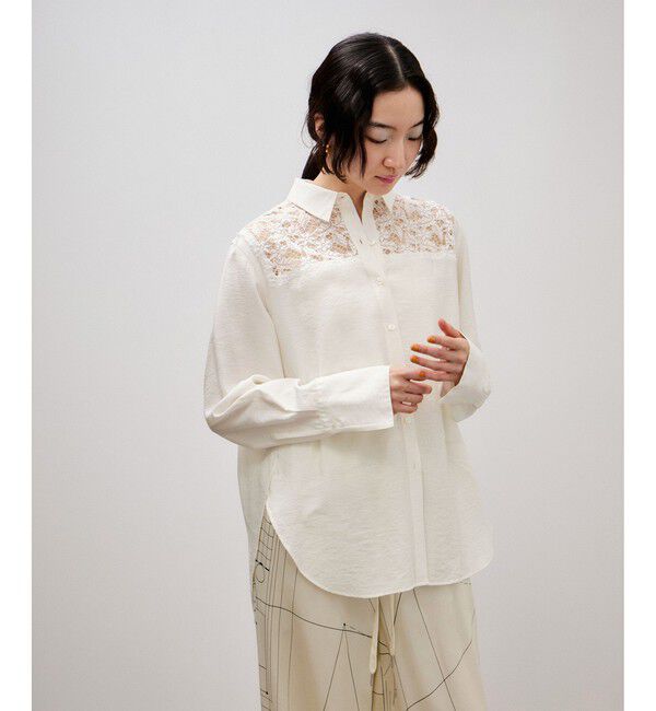 ADAM ET ROPE'「レイヤードシアーシャツ」|シャツ・ブラウス|