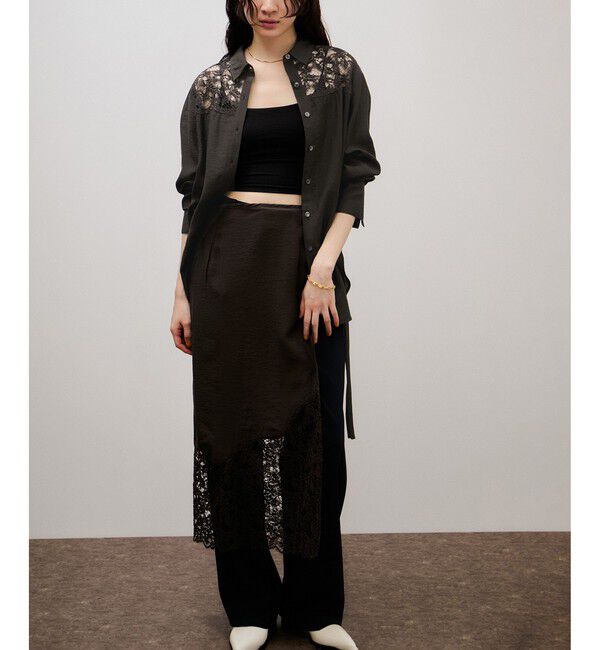 ADAM ET ROPE'「レイヤードシアーシャツ」|シャツ・ブラウス|ブラウン系(21)