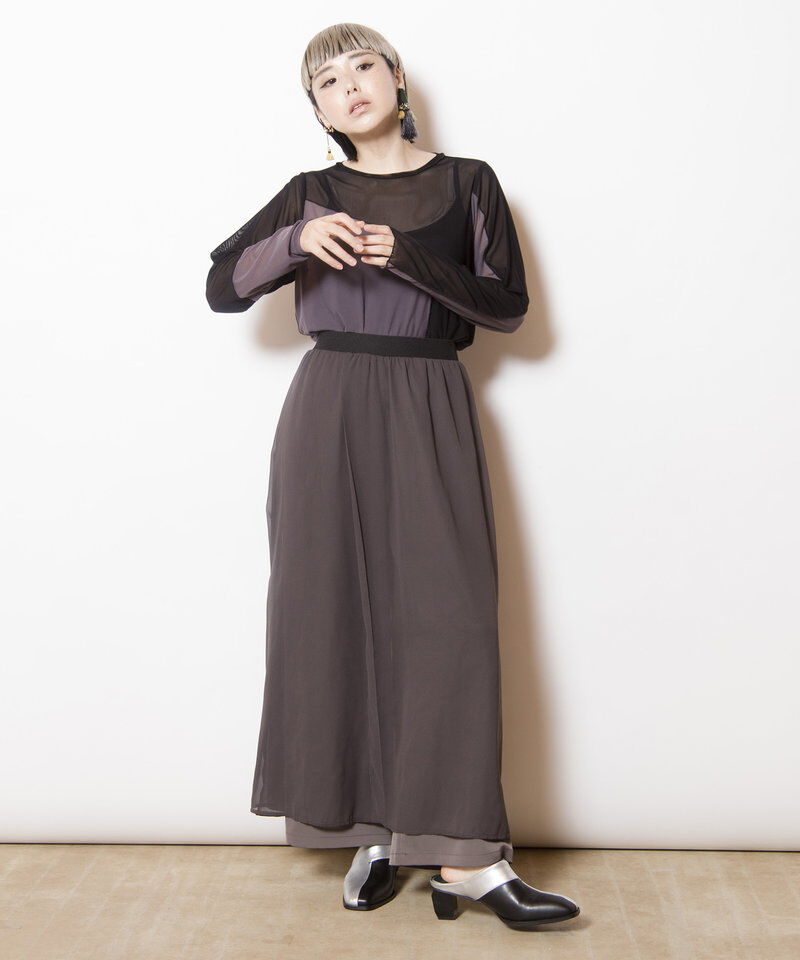  「シフォンレイヤードパンツ」|その他|