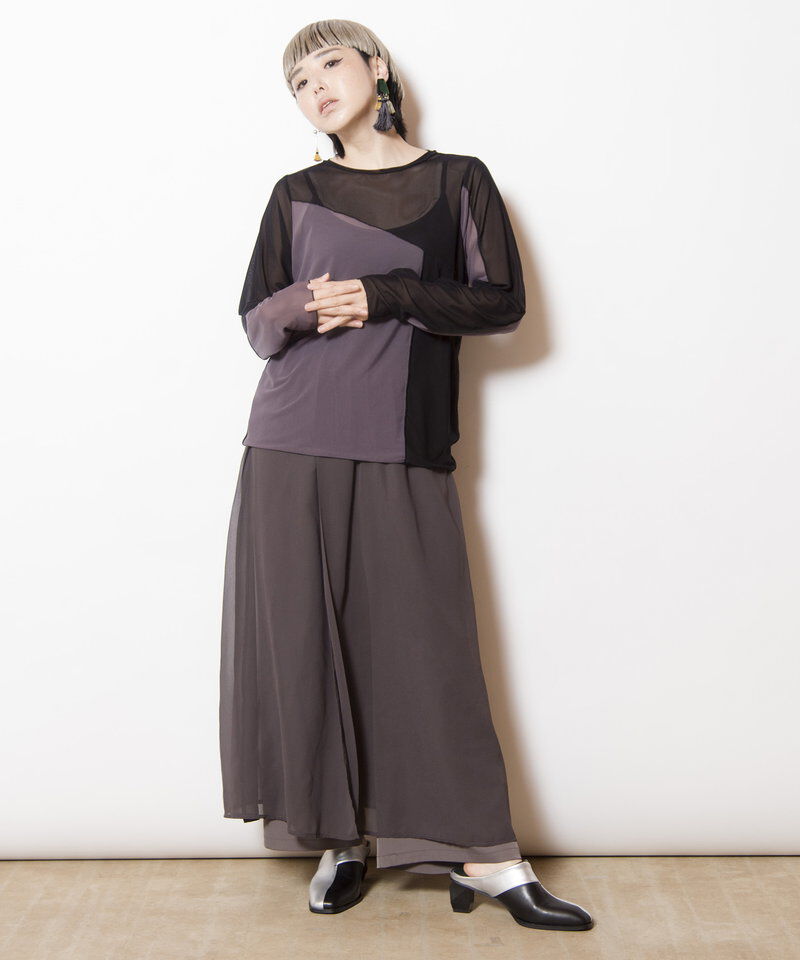  「シフォンレイヤードパンツ」|その他|