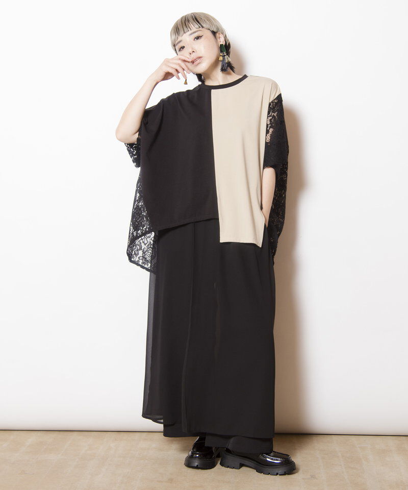  「シフォンレイヤードパンツ」|その他|