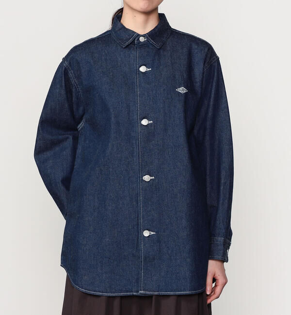 DANTON「DANTON | 11ozデニム ロングシャツジャケット WOMEN」|テーラードジャケット|