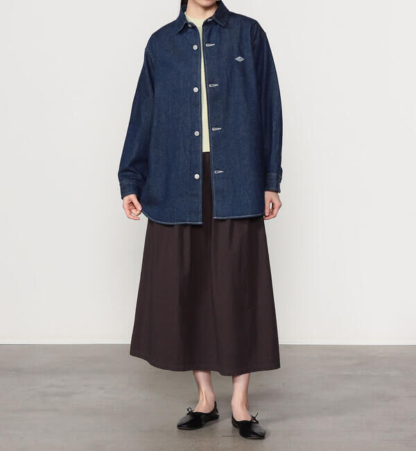 DANTON「DANTON | 11ozデニム ロングシャツジャケット WOMEN」|テーラードジャケット|