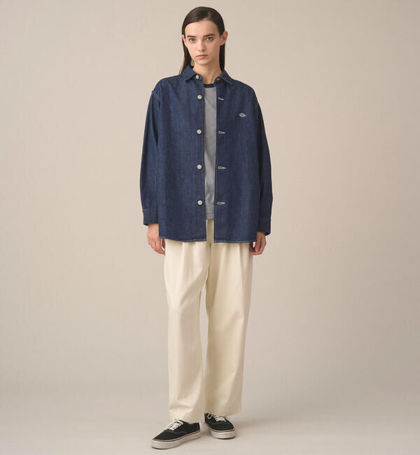 DANTON「DANTON | 11ozデニム ロングシャツジャケット WOMEN」|テーラードジャケット|