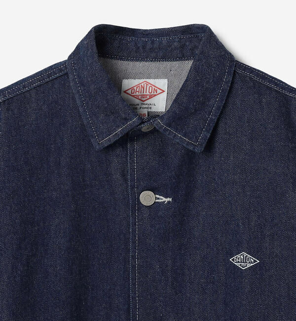 DANTON「DANTON | 11ozデニム ロングシャツジャケット WOMEN」|テーラードジャケット|