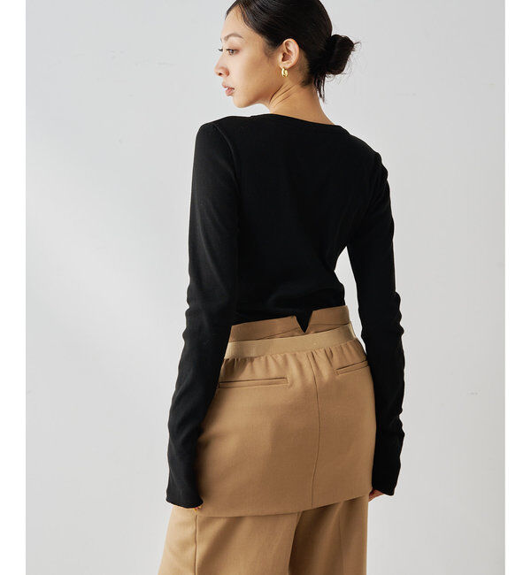  「コットンテレコクルーネックプルオーバー」|Tシャツ・カットソー|