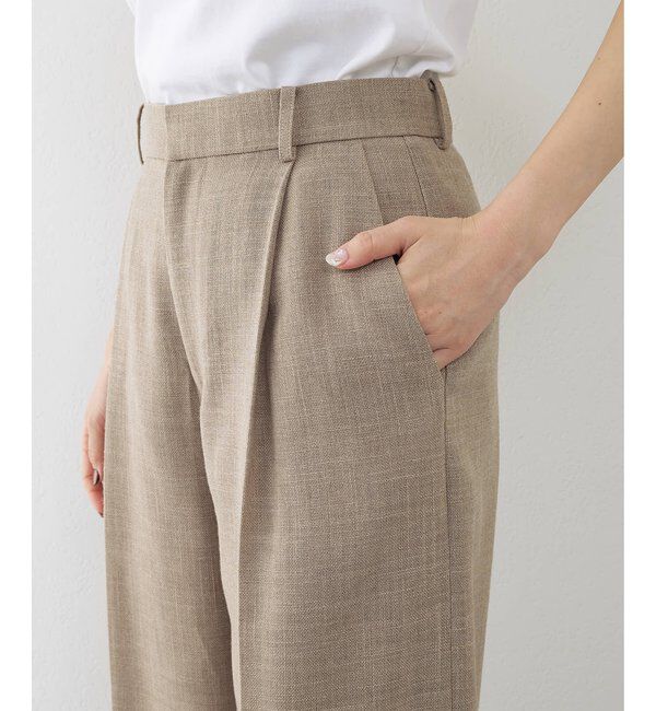  「リネンライクワイドパンツ」|チノ|