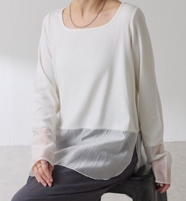  「 裾シアーロンT」|Tシャツ・カットソー|ホワイトその他2