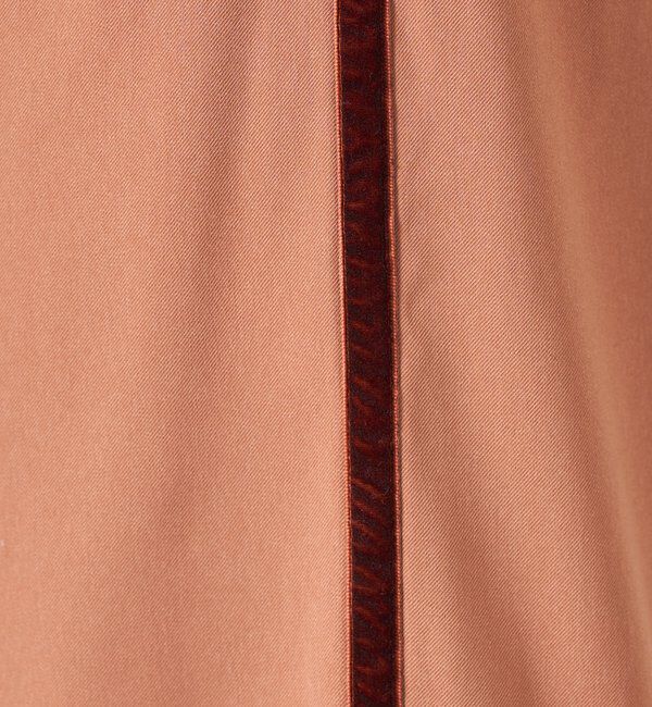  「サイドベロア裾ドロストパンツ」|チノ|