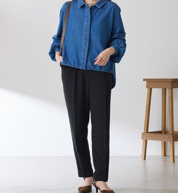  「ジャージスリムテーパードパンツ/セレモニー」|チノ|