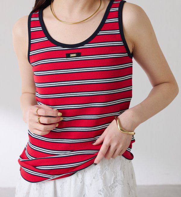  「リブタンクトップ」|Tシャツ・カットソー|レッド