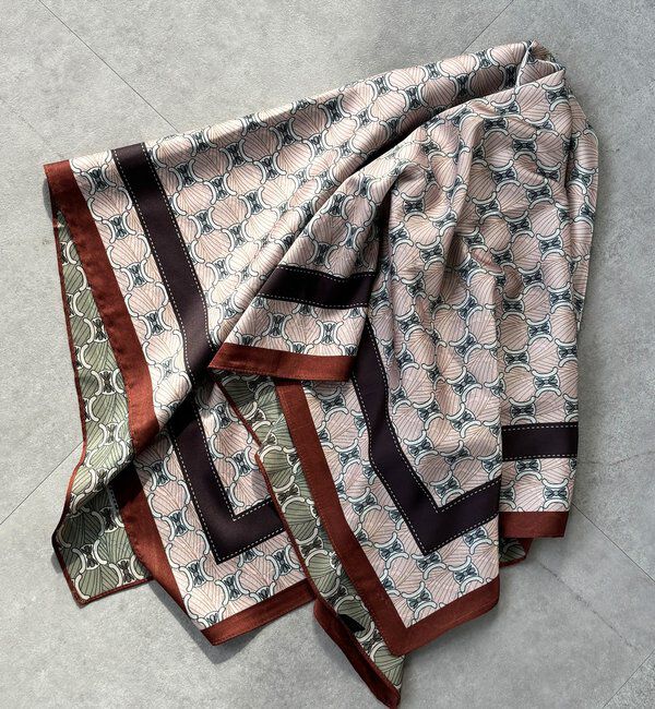  「【WEB限定】リバーシブル幾何柄スカーフ」|マフラー|