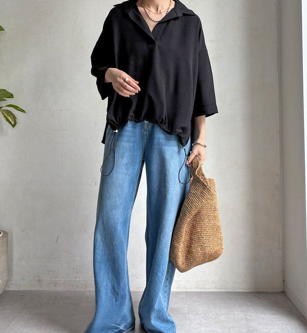  「【WEB限定】6分袖ドロストスキッパーシャツ」|シャツ・ブラウス|