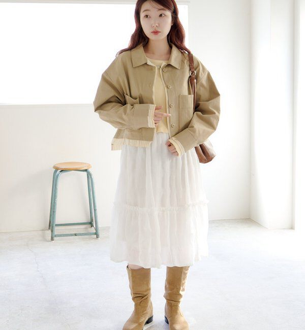  「【WEB先行/SETUP対応】レイヤードショートシャツジャケット」|その他|