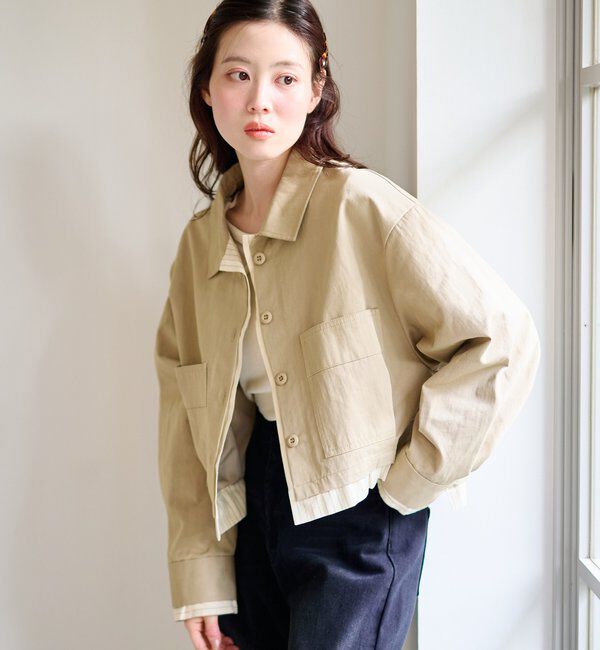  「【WEB先行/SETUP対応】レイヤードショートシャツジャケット」|その他|