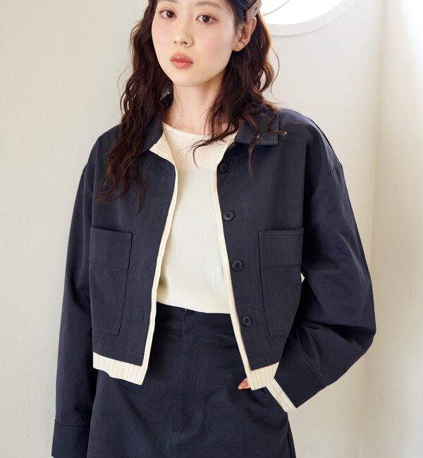  「【WEB先行/SETUP対応】レイヤードショートシャツジャケット」|その他|