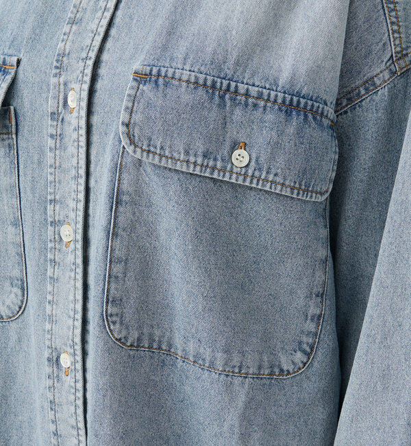  「【名品/リバイバル】【MONN.:.(モン)】Lightビッグデニムシャツ」|シャツ・ブラウス|