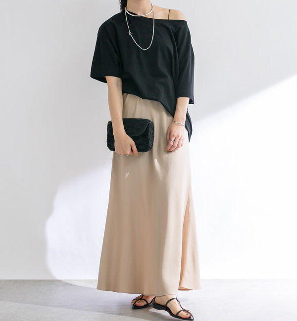  「【MONN.:.(モン)】オープンネックTee」|Tシャツ・カットソー|