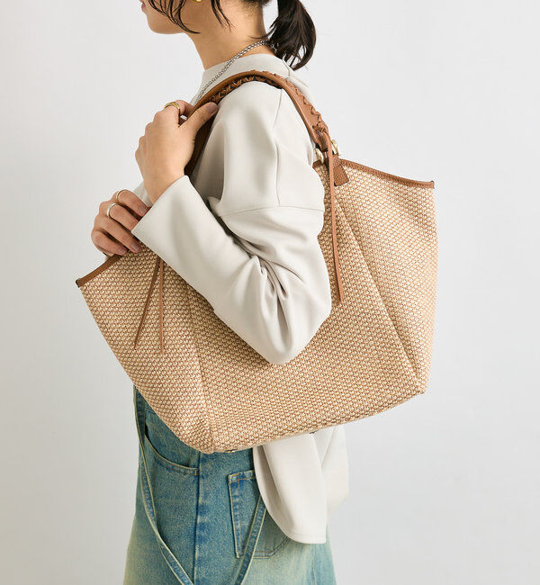  「【実用性抜群】CITY BASKET-tote2」|トートバッグ|ブラウン