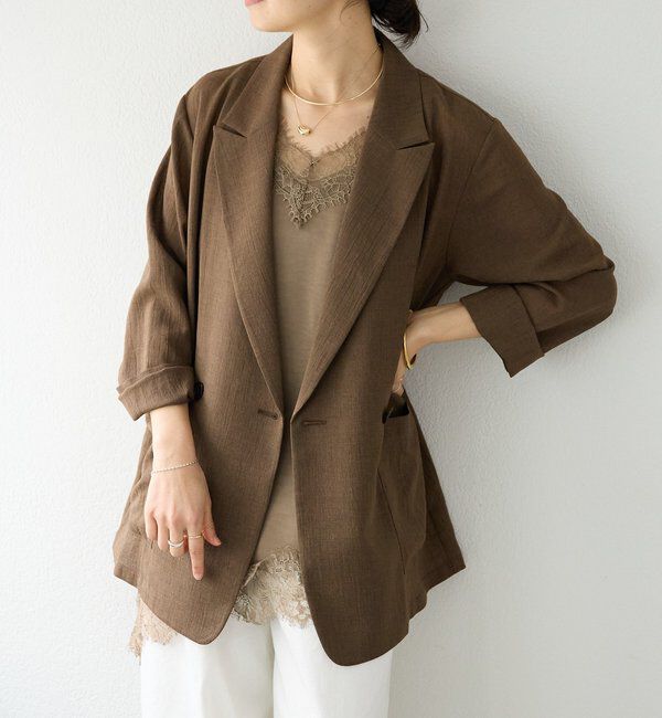  「予約【新色追加/ウォッシャブル】シアースラブオーバージャケット」|テーラードジャケット|