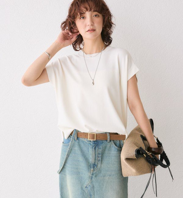  「【接触冷感】クールタッチショルダーニット」|ニット・セーター|