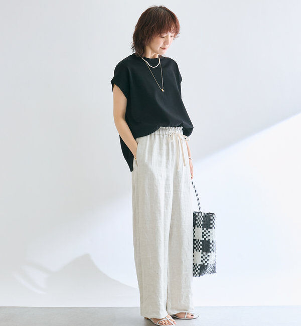  「【接触冷感】クールタッチショルダーニット」|ニット・セーター|