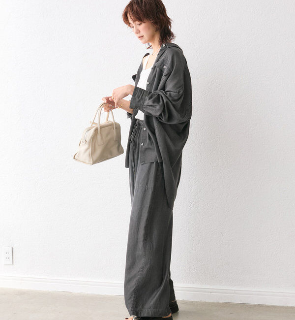  「【セットアップ可/真夏も快適！】ドレーピーデニムシャツ」|シャツ・ブラウス|